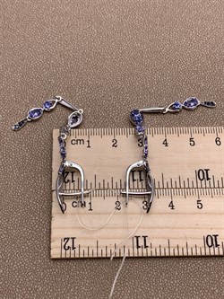*Серьги Танзанит цв Белое арт. 2-107-524-56-660 вес 6,37 г - фото 278744 *Серьги Танзанит цв Белое арт. 2-107-524-56-660 вес 6,37 г - фото 278744