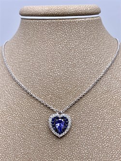 *Колье р.45-50 Танзанит цв Белое арт 6-260482-00-55-396 вес 3,9 г - фото 278784 *Колье р.45-50 Танзанит цв Белое арт 6-260482-00-55-396 вес 3,9 г - фото 278784