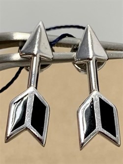 *Серьги Пусеты Стлелы Эмаль арт. 02-2672/0ЭМ3-00-077 вес 1,83 г - фото 279048