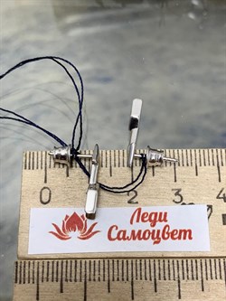 *Серьги Пусеты Стлелы Эмаль арт. 02-2672/0ЭМ3-00-077 вес 1,83 г - фото 279049