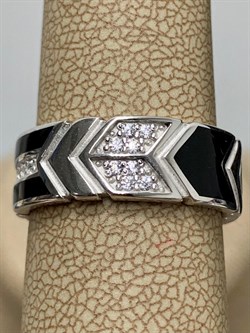 *Кольцо р.17,5 Эмаль Фианит арт. 01-2672/0ЭМ3-00-872 вес 5,1 г - фото 279054 *Кольцо р.17,5 Эмаль Фианит арт. 01-2672/0ЭМ3-00-872 вес 5,1 г - фото 279054