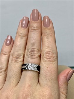 *Кольцо р.17,5 Эмаль Фианит арт. 01-2672/0ЭМ3-00-872 вес 5,1 г - фото 279055 *Кольцо р.17,5 Эмаль Фианит арт. 01-2672/0ЭМ3-00-872 вес 5,1 г - фото 279055