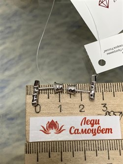 *Серьги Пусеты Микс Черный Фианит арт. 02-2951/КЦ10-00-330 вес 1,47 г - фото 279067 *Серьги Пусеты Микс Черный Фианит арт. 02-2951/КЦ10-00-330 вес 1,47 г - фото 279067