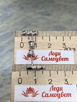 *Серьги Пусеты Микс Черный Фианит арт. 02-2951/КЦ10-00-330 вес 1,47 г - фото 279068 *Серьги Пусеты Микс Черный Фианит арт. 02-2951/КЦ10-00-330 вес 1,47 г - фото 279068