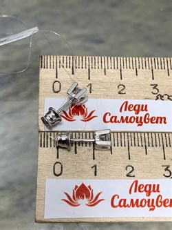 *Серьги Пусеты Белый Фианит арт. 02-2957/00КЦ-00-976 вес 1,48 г - фото 279096