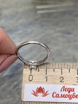 *Кольцо р.17,5 Белый Фианит арт. 01-2957/00КЦ-00-580 вес 1,81 г - фото 279131 *Кольцо р.17,5 Белый Фианит арт. 01-2957/00КЦ-00-580 вес 1,81 г - фото 279131