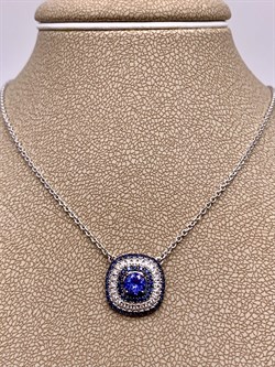 *Колье р.45-50 Сапфир Танзанит цв Белое арт 6-260452-00-56-938 вес 3,86 г - фото 279151 *Колье р.45-50 Сапфир Танзанит цв Белое арт 6-260452-00-56-938 вес 3,86 г - фото 279151