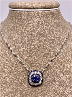 *Колье р.45-50 Сапфир Танзанит цв Белое арт 6-260452-00-56-938 вес 3,86 г - фото 279153 *Колье р.45-50 Сапфир Танзанит цв Белое арт 6-260452-00-56-938 вес 3,86 г - фото 279153