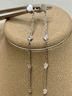 *Серьги Пусеты Белый Фианит арт. 02-2798/00СВ-00-780 вес 1,85 г - фото 279461 *Серьги Пусеты Белый Фианит арт. 02-2798/00СВ-00-780 вес 1,85 г - фото 279461