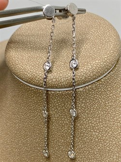 *Серьги Пусеты Белый Фианит арт. 02-2798/00СВ-00-780 вес 1,85 г - фото 279463 *Серьги Пусеты Белый Фианит арт. 02-2798/00СВ-00-780 вес 1,85 г - фото 279463