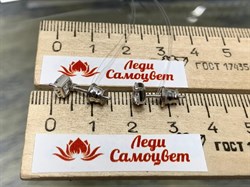 *Серьги Пусеты Белый Фианит арт. 02-2484/00СВ-00-737 вес 1,53 г - фото 279482