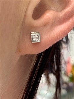 *Серьги Пусеты Белый Фианит арт. 02-2001/00КЦ-00-727 вес 1,62 г - фото 279490 *Серьги Пусеты Белый Фианит арт. 02-2001/00КЦ-00-727 вес 1,62 г - фото 279490