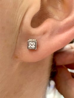 *Серьги Пусеты Белый Фианит арт. 02-2001/00КЦ-00-727 вес 1,62 г - фото 279491 *Серьги Пусеты Белый Фианит арт. 02-2001/00КЦ-00-727 вес 1,62 г - фото 279491