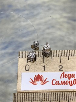 *Серьги Пусеты Белый Фианит арт. 02-2001/00КЦ-00-727 вес 1,62 г - фото 279497 *Серьги Пусеты Белый Фианит арт. 02-2001/00КЦ-00-727 вес 1,62 г - фото 279497