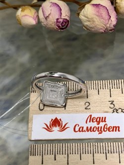 *Кольцо р.18,5 Белый Бр. арт. 01-2521/000Б-17-736 Вес 3,54 г - фото 279515