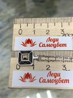 *Колье р.45-50 Белый Бр. арт. 06-2521/000Б-17-141 вес 3,9 г - фото 279522