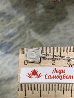 *Колье р.45-50 Белый Бр. арт. 06-2521/000Б-17-141 вес 3,9 г - фото 279523