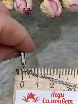 *Колье р.45-50 Белый Бр. арт. 06-2521/000Б-17-141 вес 3,9 г - фото 279524