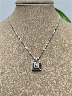 *Колье р.45-50 Белый Бр. арт. 06-2521/000Б-17-141 вес 3,9 г - фото 279525