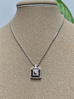 *Колье р.45-50 Белый Бр. арт. 06-2521/000Б-17-141 вес 3,9 г - фото 279526