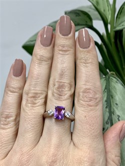 *Кольцо р.17,5 Аметист арт. 01-2058/00АМ-00-995 Вес 3,58 г - фото 279571