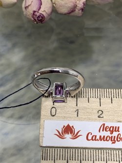 *Кольцо р.17,5 Аметист арт. 01-2058/00АМ-00-995 Вес 3,58 г - фото 279574