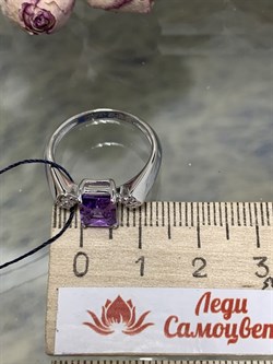 *Кольцо р.17,5 Аметист арт. 01-2058/00АМ-00-995 Вес 3,58 г - фото 279575