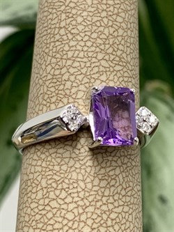 *Кольцо р.17,5 Аметист арт. 01-2058/00АМ-00-995 Вес 3,58 г - фото 279579