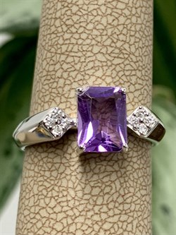 *Кольцо р.17,5 Аметист арт. 01-2058/00АМ-00-995 Вес 3,58 г - фото 279580