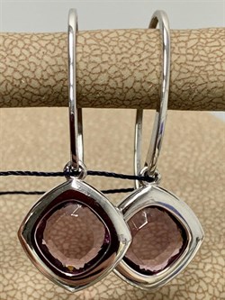 *Серьги Петли Родолит иск арт. 02-1695/0РДК-00-951 вес 2,91 г - фото 279653