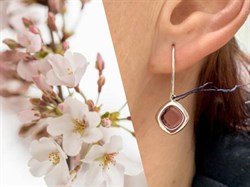 *Серьги Петли Родолит иск арт. 02-1695/0РДК-00-951 вес 2,91 г - фото 279655