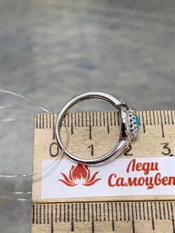 *Кольцо р.17,5 Бирюза арт. 01-3349/00БР-00-897 вес 2,4 г - фото 279664
