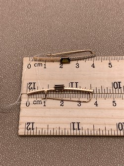 *Серьги Петли Турмалин цв Красное арт 2-108205-00-60-125 вес 2,64 г - фото 279688