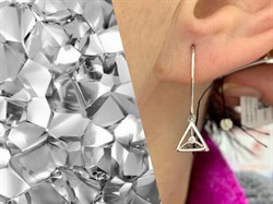 *Серьги Петли Белый Фианит арт. 02-1777/00КЦ-00-988 вес 1,67 г - фото 279710 *Серьги Петли Белый Фианит арт. 02-1777/00КЦ-00-988 вес 1,67 г - фото 279710