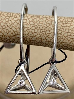 *Серьги Петли Белый Фианит арт. 02-1777/00КЦ-00-988 вес 1,67 г - фото 279713 *Серьги Петли Белый Фианит арт. 02-1777/00КЦ-00-988 вес 1,67 г - фото 279713