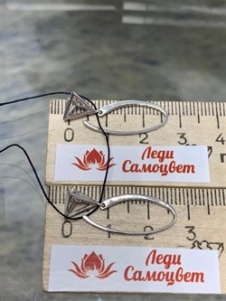 *Серьги Петли Белый Фианит арт. 02-1777/00КЦ-00-988 вес 1,67 г - фото 279714 *Серьги Петли Белый Фианит арт. 02-1777/00КЦ-00-988 вес 1,67 г - фото 279714