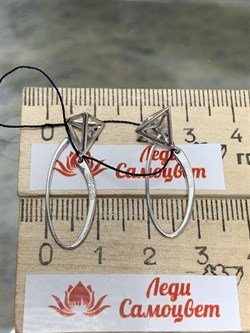 *Серьги Петли Белый Фианит арт. 02-1777/00КЦ-00-988 вес 1,67 г - фото 279716 *Серьги Петли Белый Фианит арт. 02-1777/00КЦ-00-988 вес 1,67 г - фото 279716