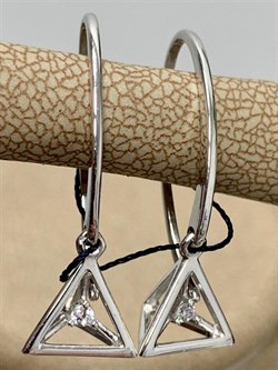 *Серьги Петли Белый Фианит арт. 02-1777/00КЦ-00-988 вес 1,67 г - фото 279717 *Серьги Петли Белый Фианит арт. 02-1777/00КЦ-00-988 вес 1,67 г - фото 279717