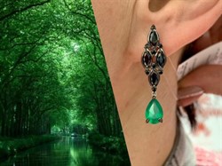 *Серьги Микс Зеленый Агат арт. 02-2091/00АГ-00-231 вес 5,62 г - фото 279752