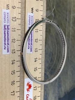 *Браслет-Бэнгл р.18 Белый Бр. арт. 05-2649/000Б-17-018 вес 16,12 г - фото 279779