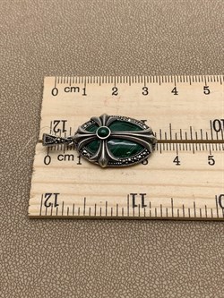 *Подвеска Микс Марказит Малахит арт. П 808-380 вес 6,64 г - фото 279815 *Подвеска Микс Марказит Малахит арт. П 808-380 вес 6,64 г - фото 279815