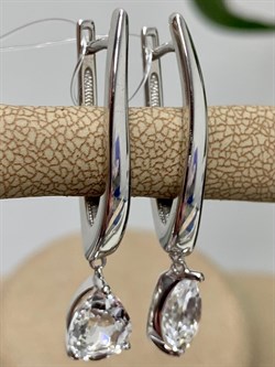 *Серьги Прищепки Горный Хрусталь арт. 02-1988/00ГХ-00-028 вес 5,3 г - фото 279829 *Серьги Прищепки Горный Хрусталь арт. 02-1988/00ГХ-00-028 вес 5,3 г - фото 279829