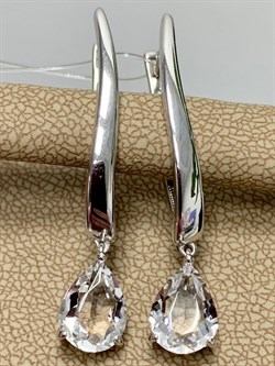 *Серьги Прищепки Горный Хрусталь арт. 02-1988/00ГХ-00-028 вес 5,3 г - фото 279831 *Серьги Прищепки Горный Хрусталь арт. 02-1988/00ГХ-00-028 вес 5,3 г - фото 279831