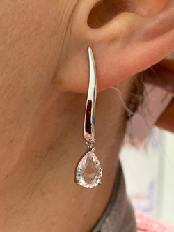 *Серьги Прищепки Горный Хрусталь арт. 02-1988/00ГХ-00-028 вес 5,3 г - фото 279835 *Серьги Прищепки Горный Хрусталь арт. 02-1988/00ГХ-00-028 вес 5,3 г - фото 279835