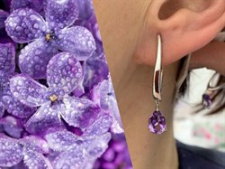 *Серьги Прищепки Аметист арт. 02-1988/00АМ-00-046 Вес 5,07 г - фото 279983 *Серьги Прищепки Аметист арт. 02-1988/00АМ-00-046 Вес 5,07 г - фото 279983