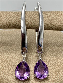 *Серьги Прищепки Аметист арт. 02-1988/00АМ-00-046 Вес 5,07 г - фото 279987 *Серьги Прищепки Аметист арт. 02-1988/00АМ-00-046 Вес 5,07 г - фото 279987