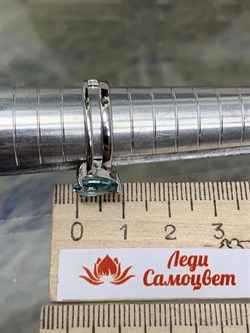 *Кольцо р.18 Голубой Топаз синт арт. 01-1988/0НСА-00-968 Вес 4,38 г - фото 280010