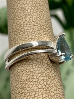 *Кольцо р.18 Голубой Топаз синт арт. 01-1988/0НСА-00-968 Вес 4,38 г - фото 280015