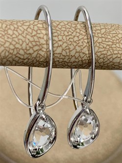 *Серьги Петли Горный Хрусталь арт. 02-1697/00ГХ-00-936 вес 2,16 г - фото 280153