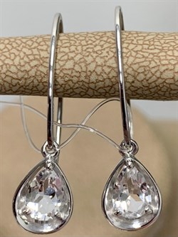 *Серьги Петли Горный Хрусталь арт. 02-1697/00ГХ-00-936 вес 2,16 г - фото 280155